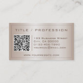 QR-Code Stilvoll Silver Gray Color Gradient Classy Visitenkarte (Rückseite)