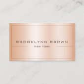 QR-Code Stilvolle Rose Gold Farbschimmer Visitenkarte (Vorderseite)