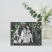 QR-Code, Stilvolles Modernes Botanisches Foto rett Ankündigungspostkarte (Stehend Vorderseite)