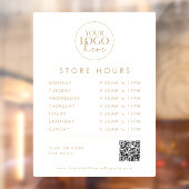 QR-Code-Store-Stunden für Chic Gold-Business-Logos Fensteraufkleber (Blatt 2)