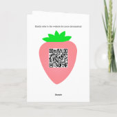 QR Code Strawberry Baby Girl Baby Shower Einladung (Rückseite)