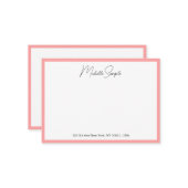 QR Code Stylish Modern Handwritten Script Name Mitteilungskarte (Vorderseite/Rückseite Beispiel)