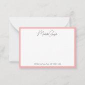 QR-Code Stylish Moderne Handschrift Schrift Name Mitteilungskarte (Vorderseite)