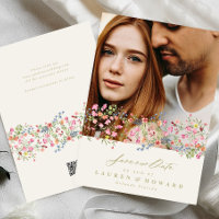 QR CODE subtile Blumenfeder-Band Save the Date