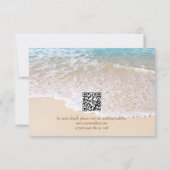 QR Code Summer Ocean Waves Tropical Beach Wedding RSVP Karte (Rückseite)