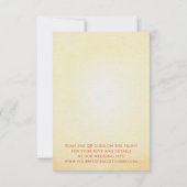 QR-Code Sunflower Wedding RSVP-Karte RSVP Karte (Rückseite)