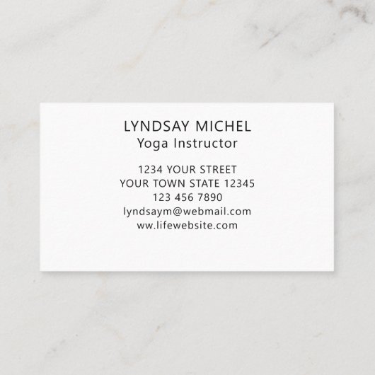 QR Code Sunflower Yoga Instructor Visitenkarte (Rückseite)