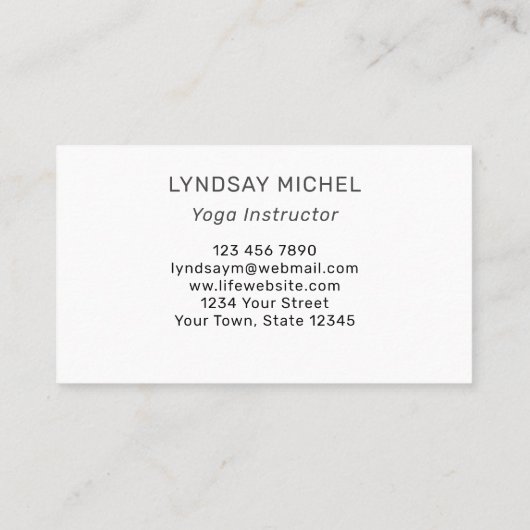 QR Code Sunflower Yoga Instructor Visitenkarte (Rückseite)