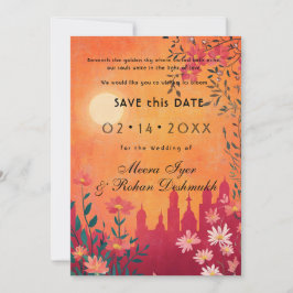 QR-Code Sunset Serenade Wedding Save The Date