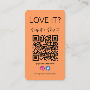Qr-Code-Symbol für Facebook-Instagramme speichern Visitenkarte