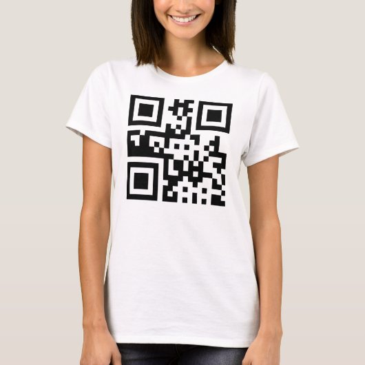 ☮ — QR-Code T-Shirt (Vorderseite)