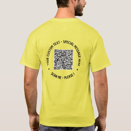 QR Code T - Shirt Benutzerdefinierter Text Ihr Son (Rückseite)