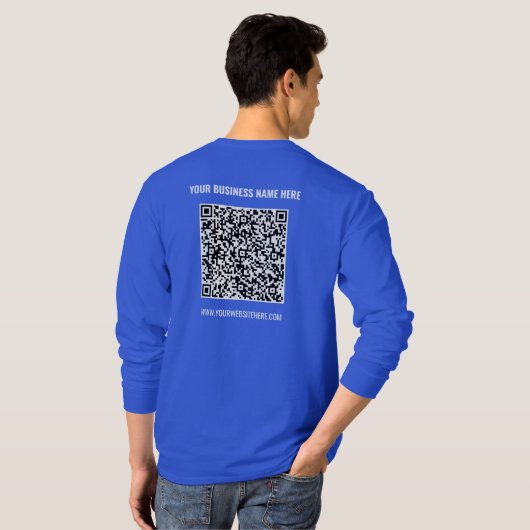 QR-Code-T - Shirt Informationen zur Website Ihres  (Schwarz voll)