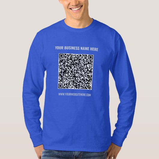QR-Code-T - Shirt Informationen zur Website Ihres  (Vorderseite)