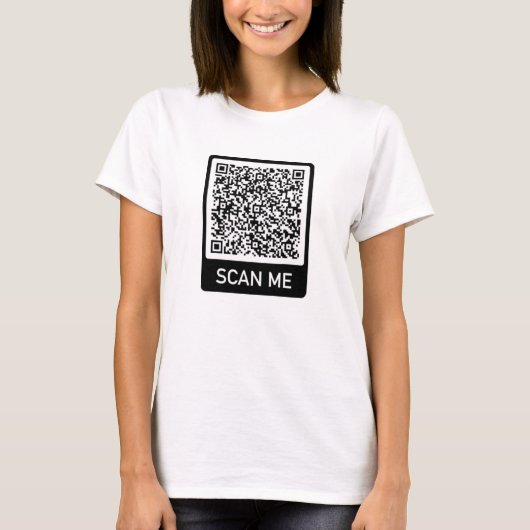 QR Code T - Shirt Scannen Sie mir Text Ihr lustige (Vorderseite)