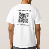 QR-Code-T - Shirt und benutzerdefinierter Text Ihr (Rückseite)