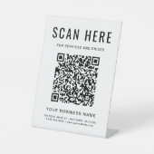 QR Code Tabletop Sockelschild (Vorderseite)