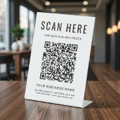QR Code Tabletop Sockelschild
