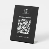 QR-Code-Tabletop-Zeichen für die Ausstellung von F Sockelschild (Vorderseite)