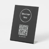 QR Code Tabletop-Zeichen Sockelschild (Vorderseite)