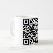 QR Code-Tasse Kaffeetasse (Vorderseite Links)