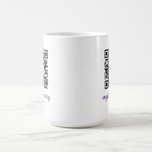 QR-Code-Tasse Kaffeetasse (Mittel)
