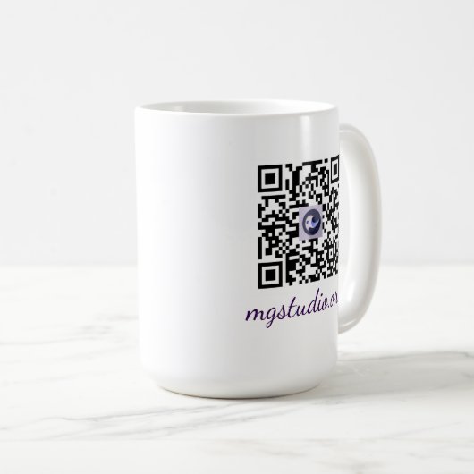 QR-Code-Tasse Kaffeetasse (VorderseiteRechts)