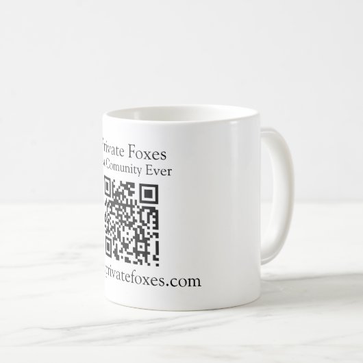 QR-Code-Tasse, Personalisierte QR-Code-Tasse Kaffeetasse (VorderseiteRechts)