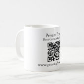 QR-Code-Tasse, Personalisierte QR-Code-Tasse Kaffeetasse (Vorderseite Links)