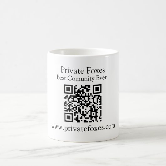 QR-Code-Tasse, Personalisierte QR-Code-Tasse Kaffeetasse (Mittel)