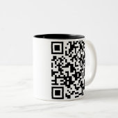QR Code-Tasse Zweifarbige Tasse (VorderseiteRechts)
