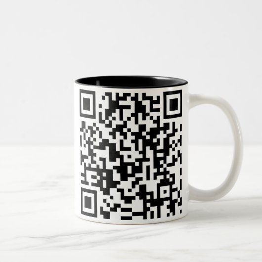 QR Code-Tasse Zweifarbige Tasse (Rechts)
