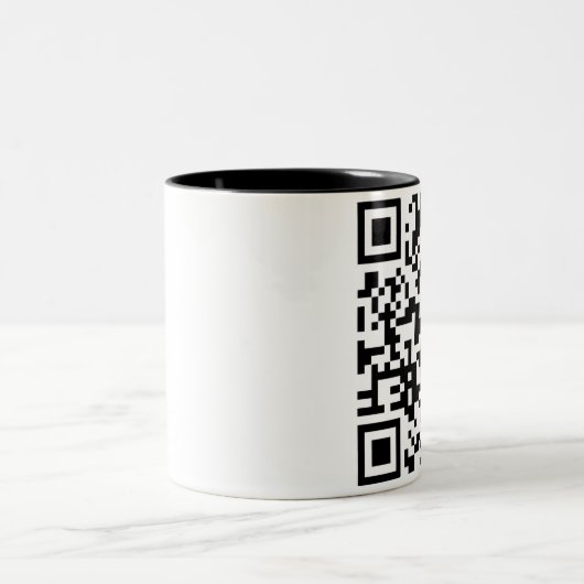 QR Code-Tasse Zweifarbige Tasse (Mittel)