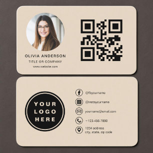 QR-Code-Taupe-Foto  Visitenkarte