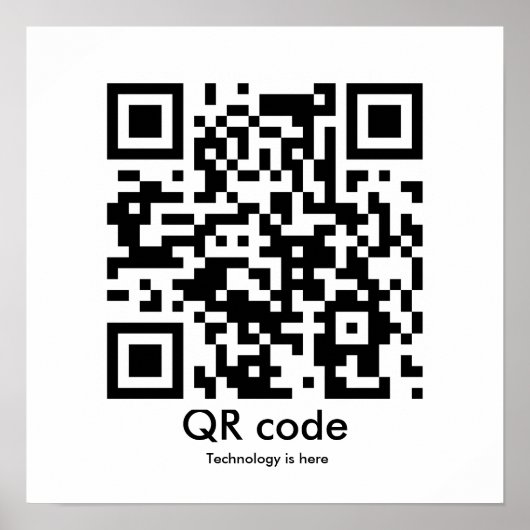 QR-Code, Technologie ist hier Poster (Vorne)