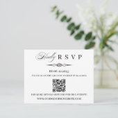QR Code Template Celtic Knot Wedding RSVP Card Karte (Stehend Vorderseite)