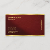 QR Code Template Sleek Gold Text Professional Visitenkarte (Vorderseite)