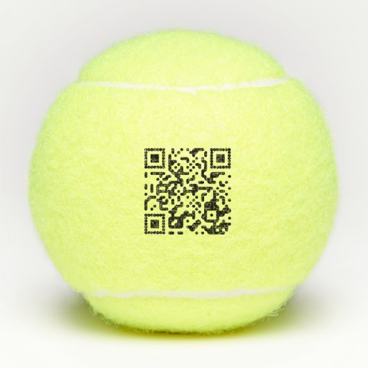 QR-Code Tennisbälle (Vorderseite)