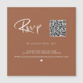 QR Code Terra Cotta Foto RSVP Card Magnetkarte (Vorderseite)