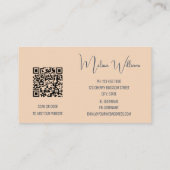 QR-Code | Terracotta Blue Watercolor Hintergrund Visitenkarte (Rückseite)