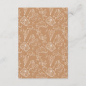 QR Code Terracotta Floral Wedding Details Begleitkarte (Rückseite)