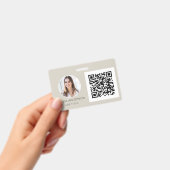 QR Code Terracotta Foto Business Card Ausweis (Handheld)