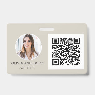 QR Code Terracotta Foto Business Card Ausweis