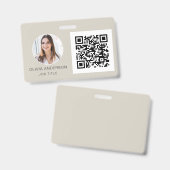 QR Code Terracotta Foto Business Card Ausweis (Vorder- & Rückseite)