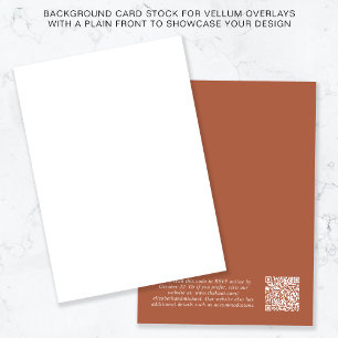 QR Code Terracotta Hintergrund für Vellum Overlay Einladung