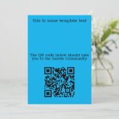 QR-Code-Test Einladung (Stehend Vorderseite)