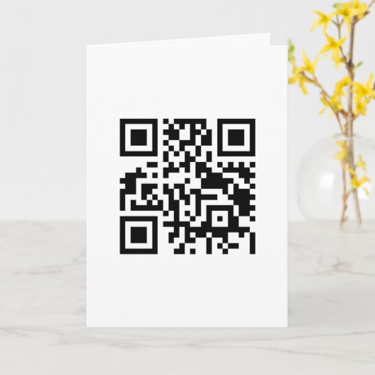QR code test Karte (Gelbe Blume)