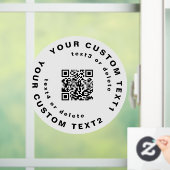 QR-Code & Text auf Circle Simple Business Company  Fensteraufkleber (Zuhause)