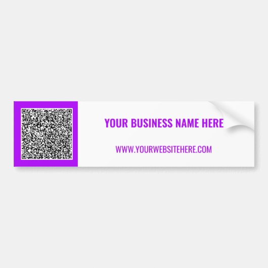 QR Code Text Business Autoaufkleber Benutzerdefini (Vorne)