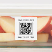 QR Code Text Business Scan für Menü Etiketten (Befestigt)